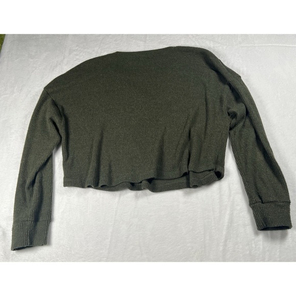 Abound Sweater Green Womens M‎ Ribbed Stretch - Picture 4 of 4